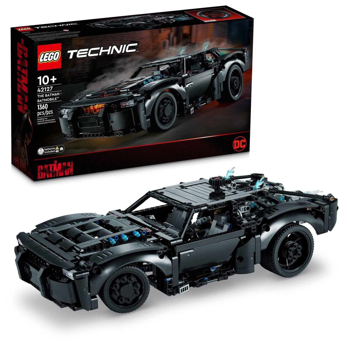 LEGO Technic Batmobile 42127 – Batman Movie-Style Model Car with Light Bricks