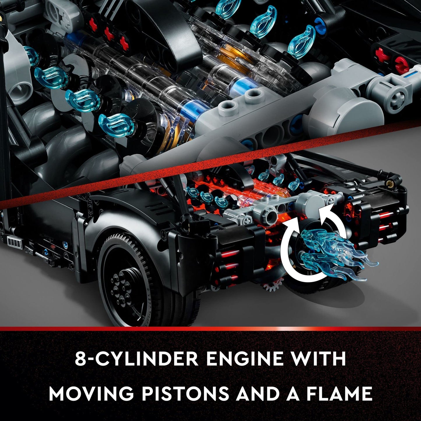 LEGO Technic Batmobile 42127 – Batman Movie-Style Model Car with Light Bricks