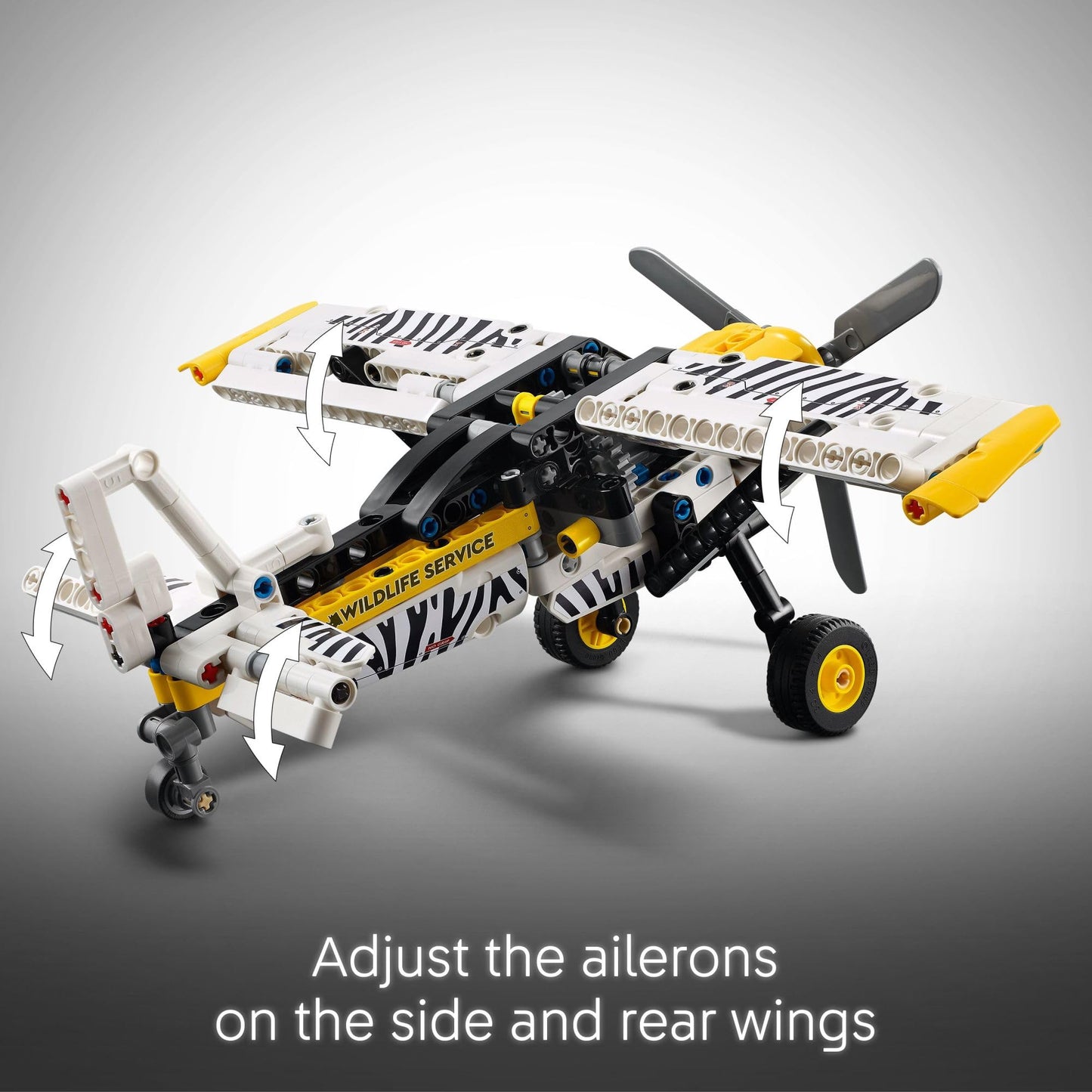 LEGO Technic Bush Plane Toy (42198) – Spinning Propeller, 4-Cylinder Engine, Ages 8+