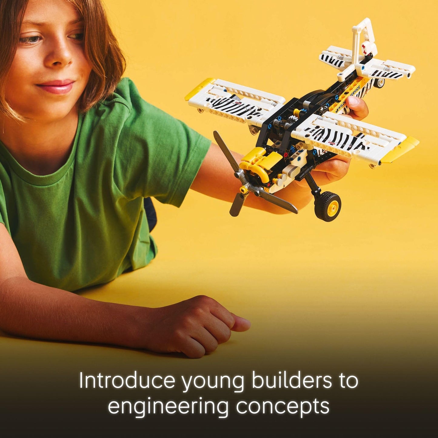LEGO Technic Bush Plane Toy (42198) – Spinning Propeller, 4-Cylinder Engine, Ages 8+