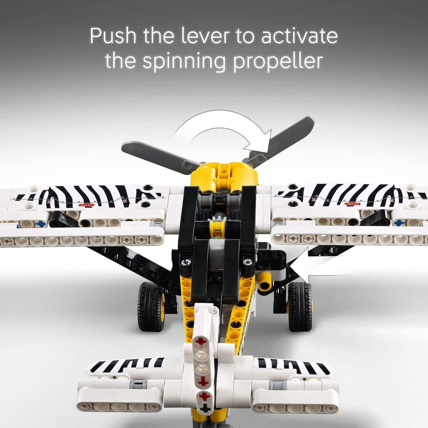 LEGO Technic Bush Plane Toy (42198) – Spinning Propeller, 4-Cylinder Engine, Ages 8+