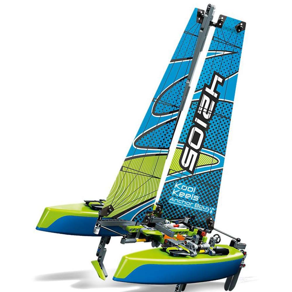 LEGO Technic Catamaran 42105 – Floating Sailboat Building Kit (404 Pieces)