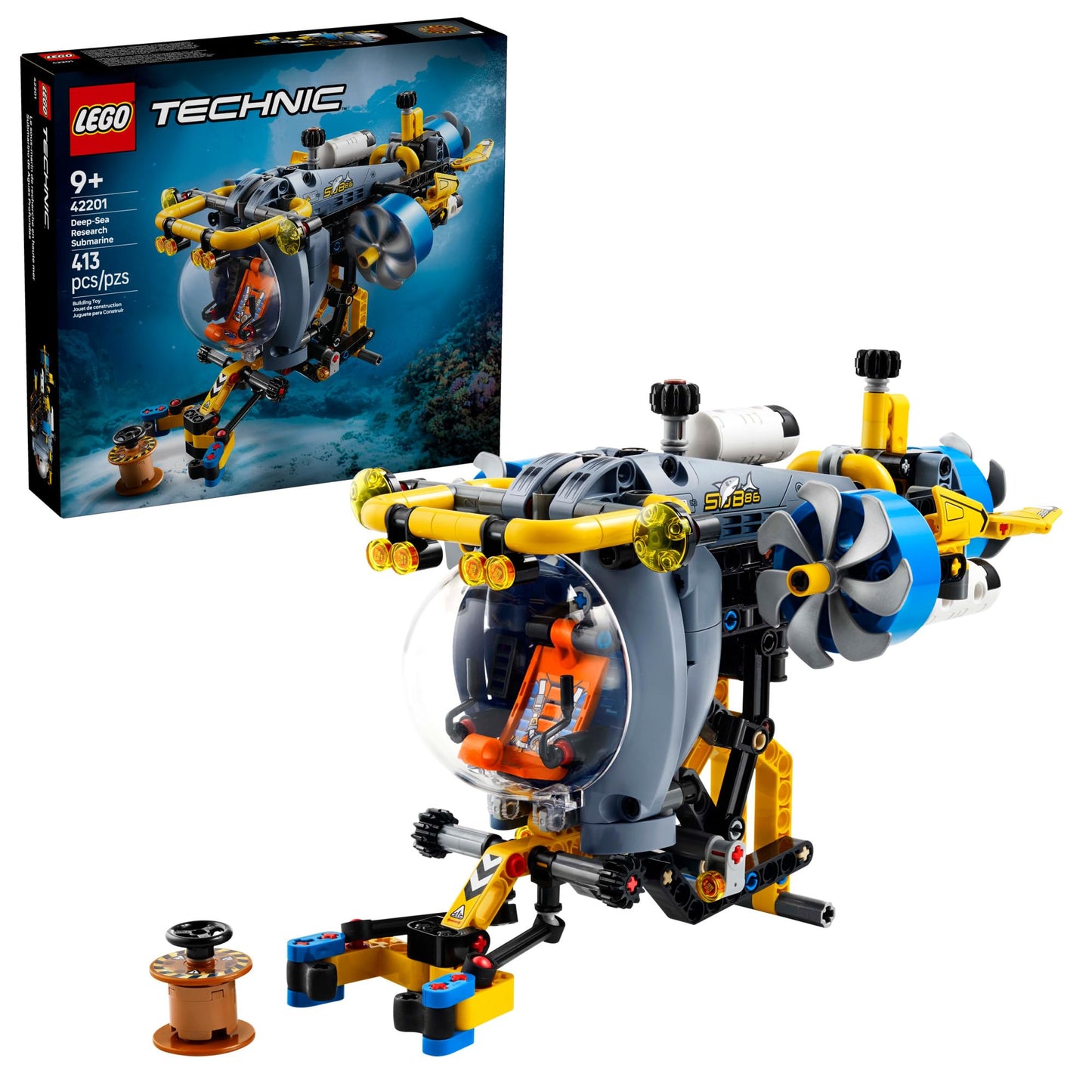 LEGO Technic Deep-Sea Research Submarine 42201 – Movable Propellers, Grabbing Arm