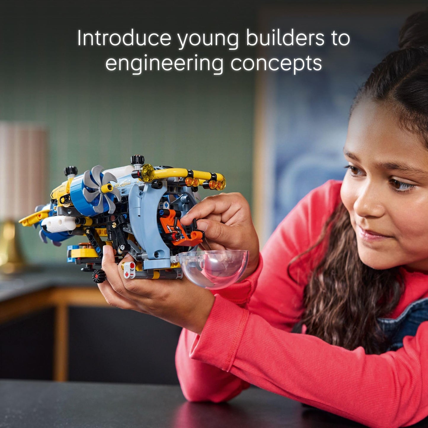 LEGO Technic Deep-Sea Research Submarine 42201 – Movable Propellers, Grabbing Arm