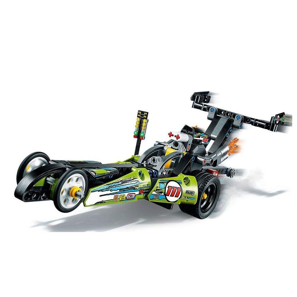 LEGO Technic Dragster 42103 – 225-Piece Pull-Back Racing Building Kit