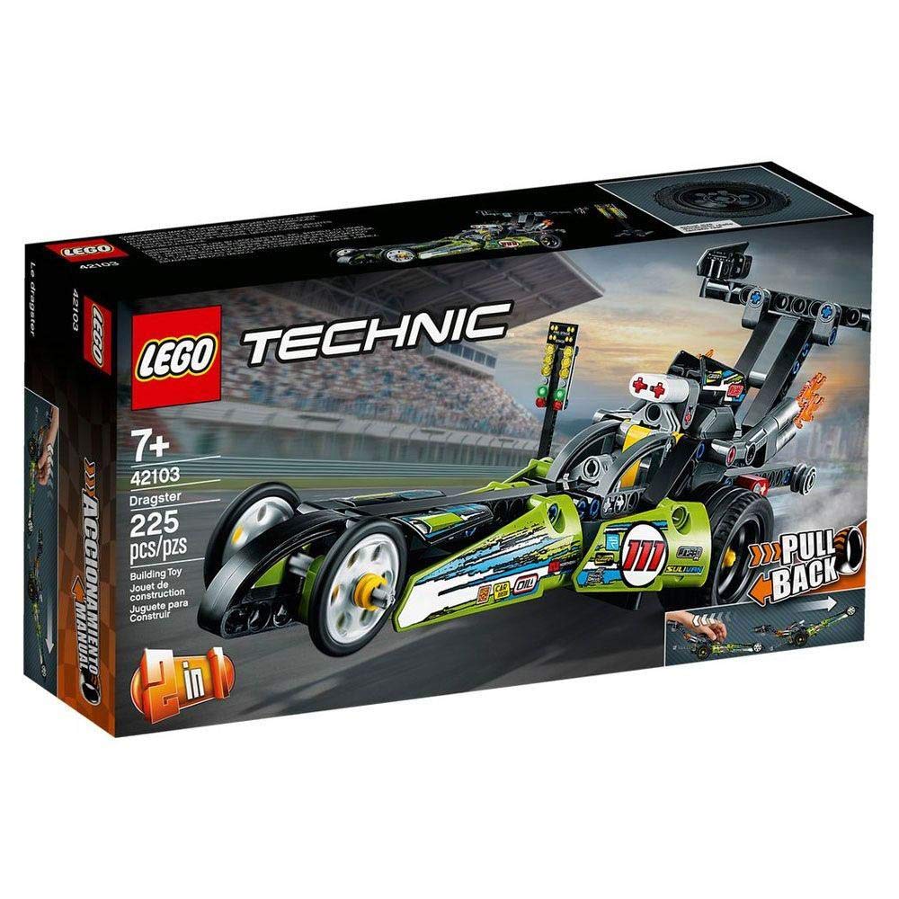 LEGO Technic Dragster 42103 – 225-Piece Pull-Back Racing Building Kit