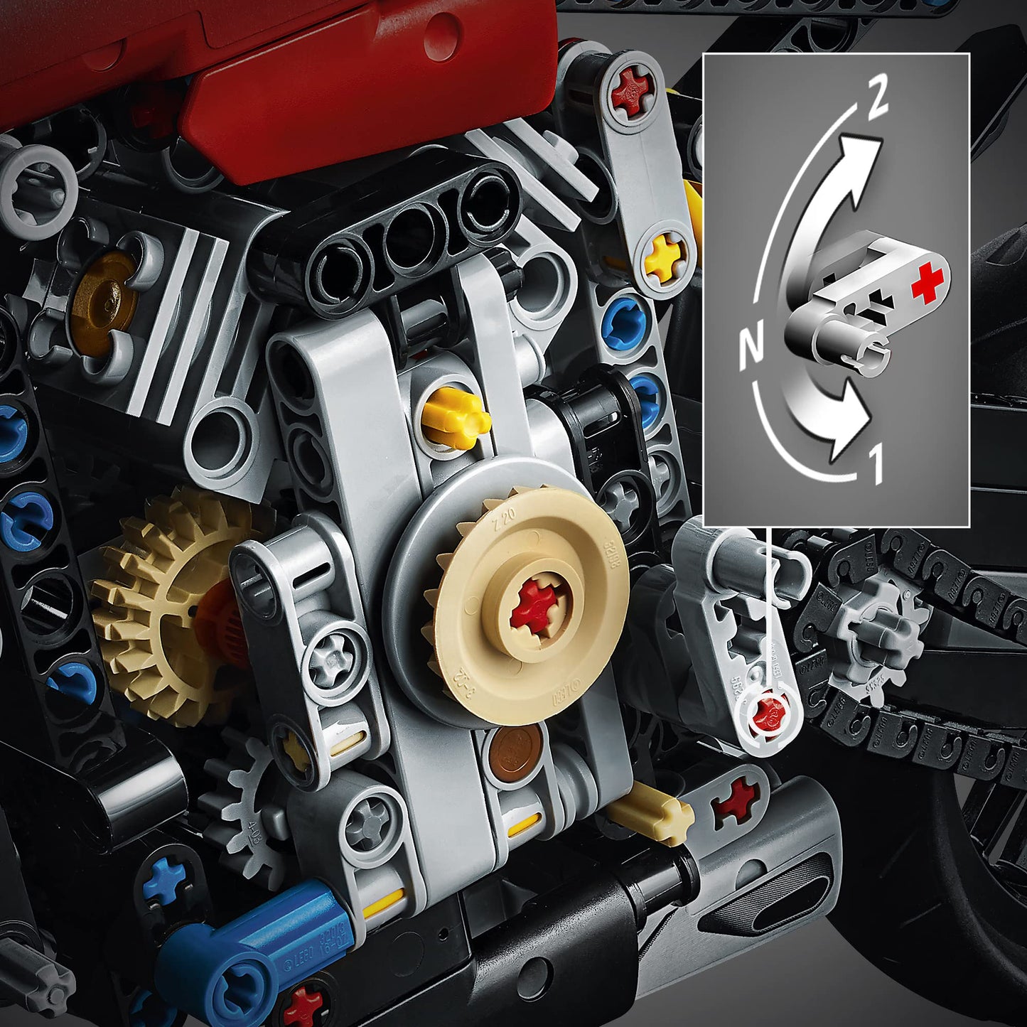 LEGO Technic 42107 Ducati Panigale V4 R – 2-Speed Gearbox, Working Suspension, Collectible Model Kit