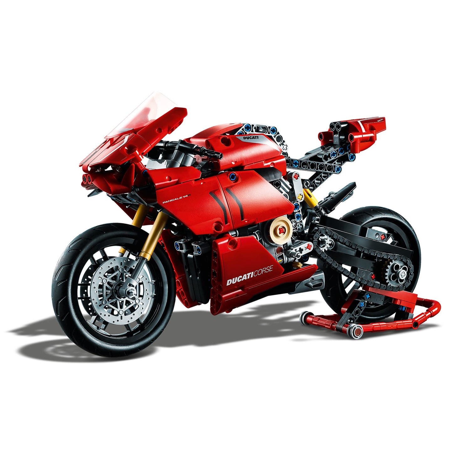 LEGO Technic 42107 Ducati Panigale V4 R – 2-Speed Gearbox, Working Suspension, Collectible Model Kit