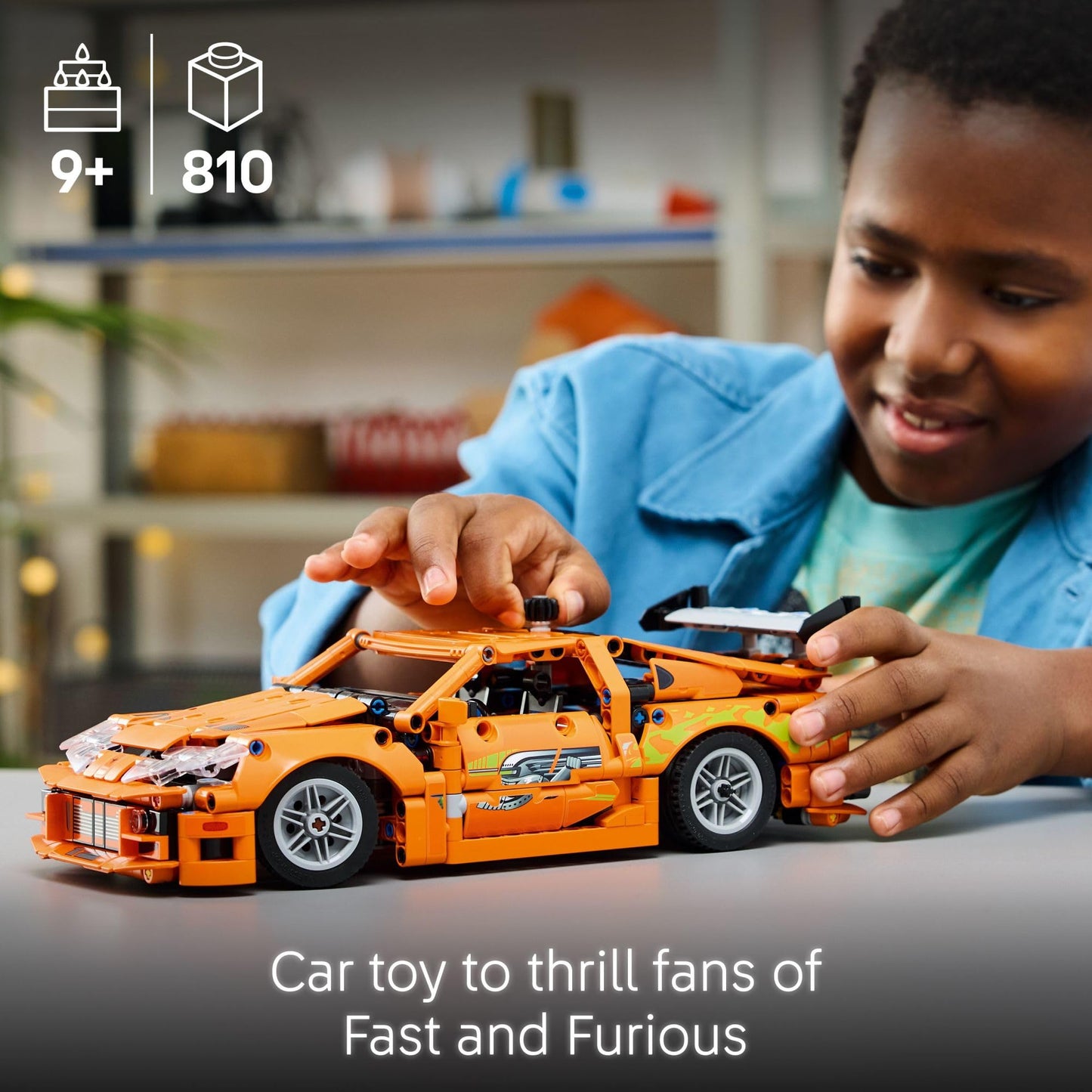 LEGO Technic Fast & Furious Toyota Supra MK4 Building Kit (42204) – Realistic Engine, Steering & Details