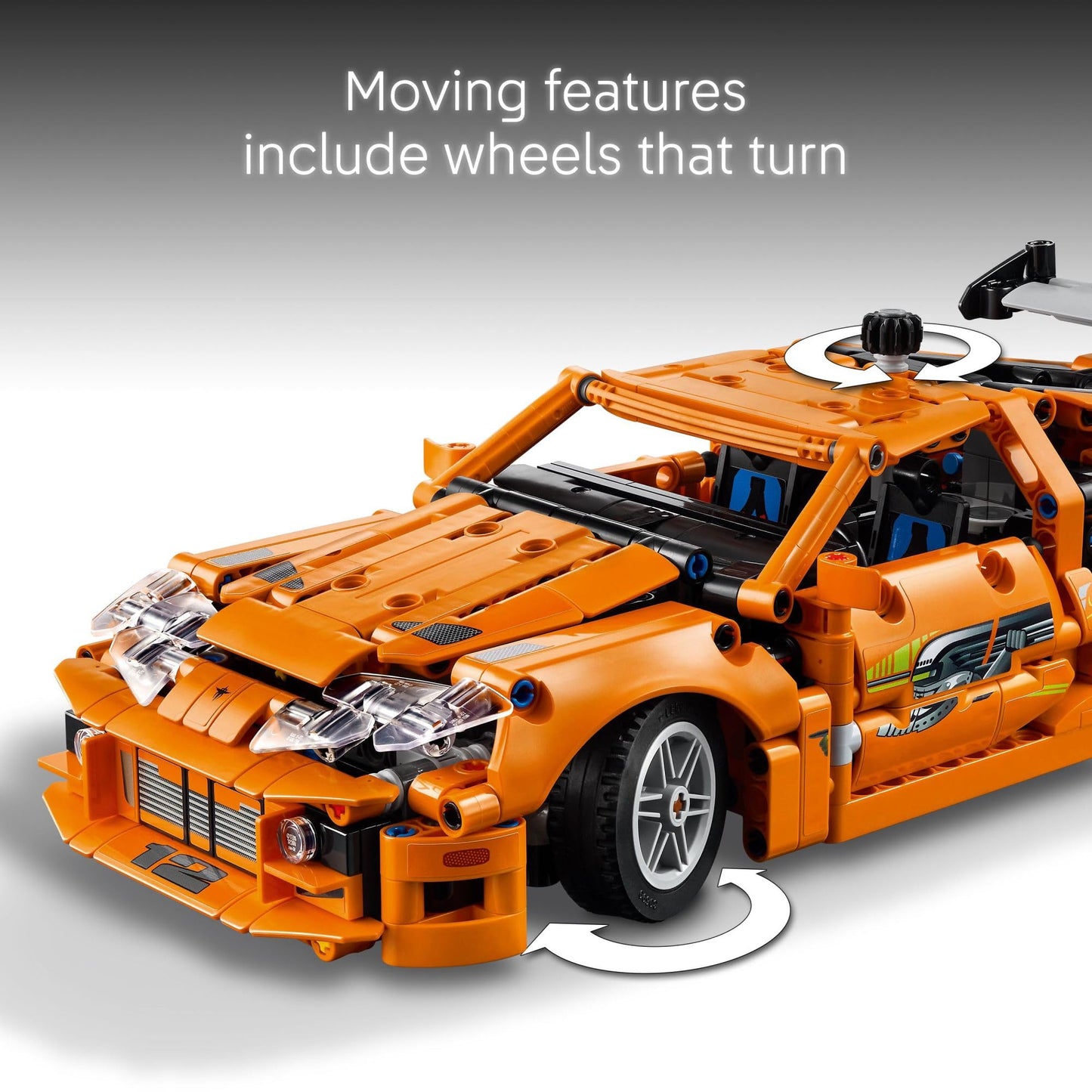 LEGO Technic Fast & Furious Toyota Supra MK4 Building Kit (42204) – Realistic Engine, Steering & Details