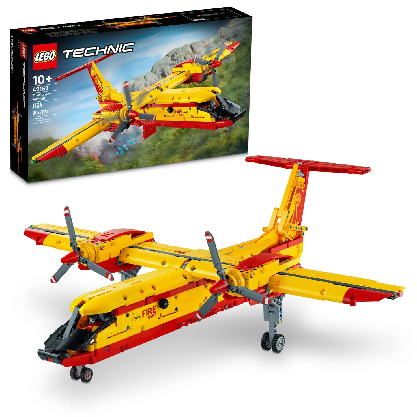 LEGO Technic Firefighter Aircraft 42152 | Realistic Fire Plane Model with Moving Parts | Ages 10+