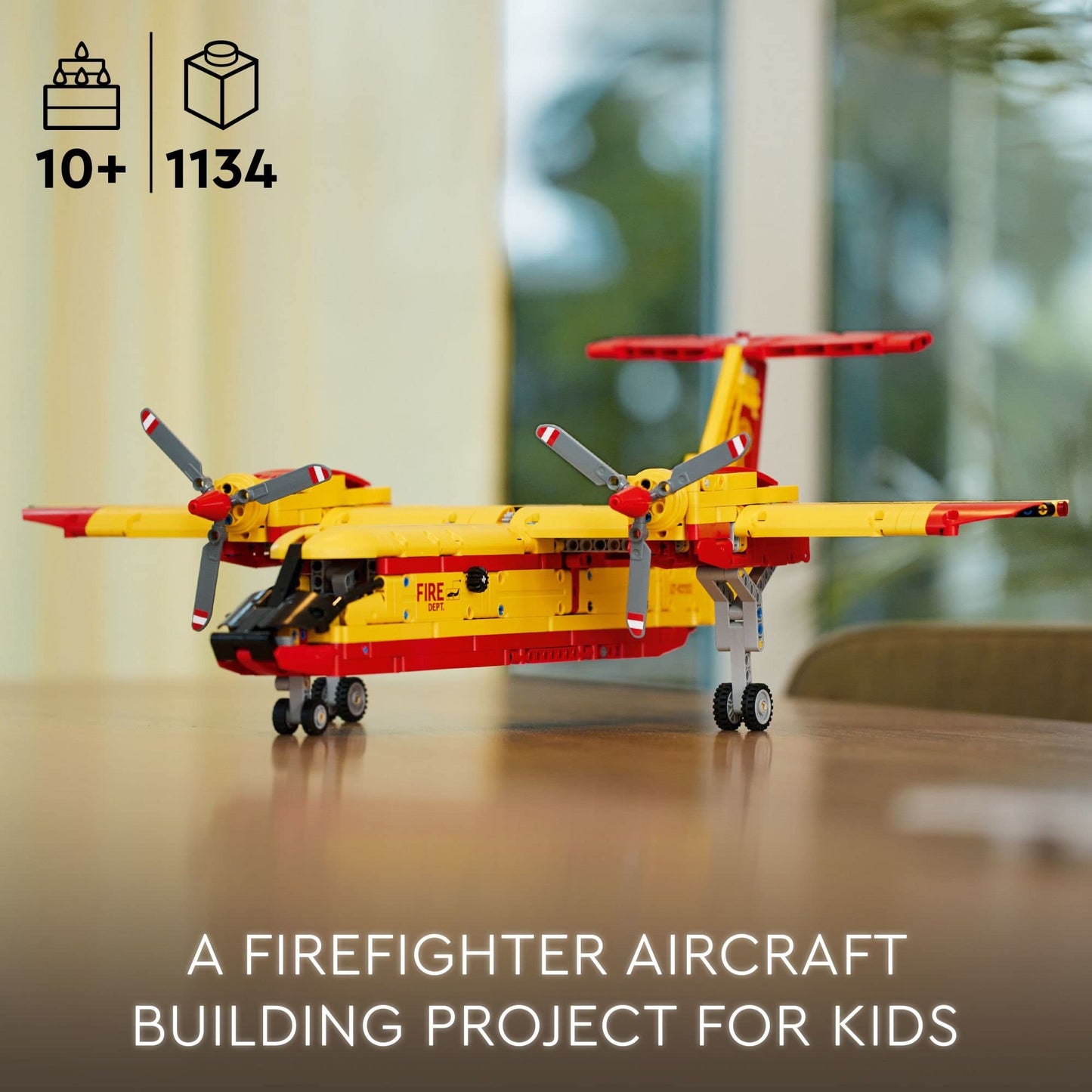 LEGO Technic Firefighter Aircraft 42152 | Realistic Fire Plane Model with Moving Parts | Ages 10+