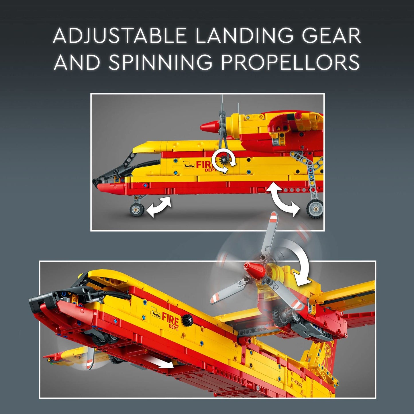LEGO Technic Firefighter Aircraft 42152 | Realistic Fire Plane Model with Moving Parts | Ages 10+
