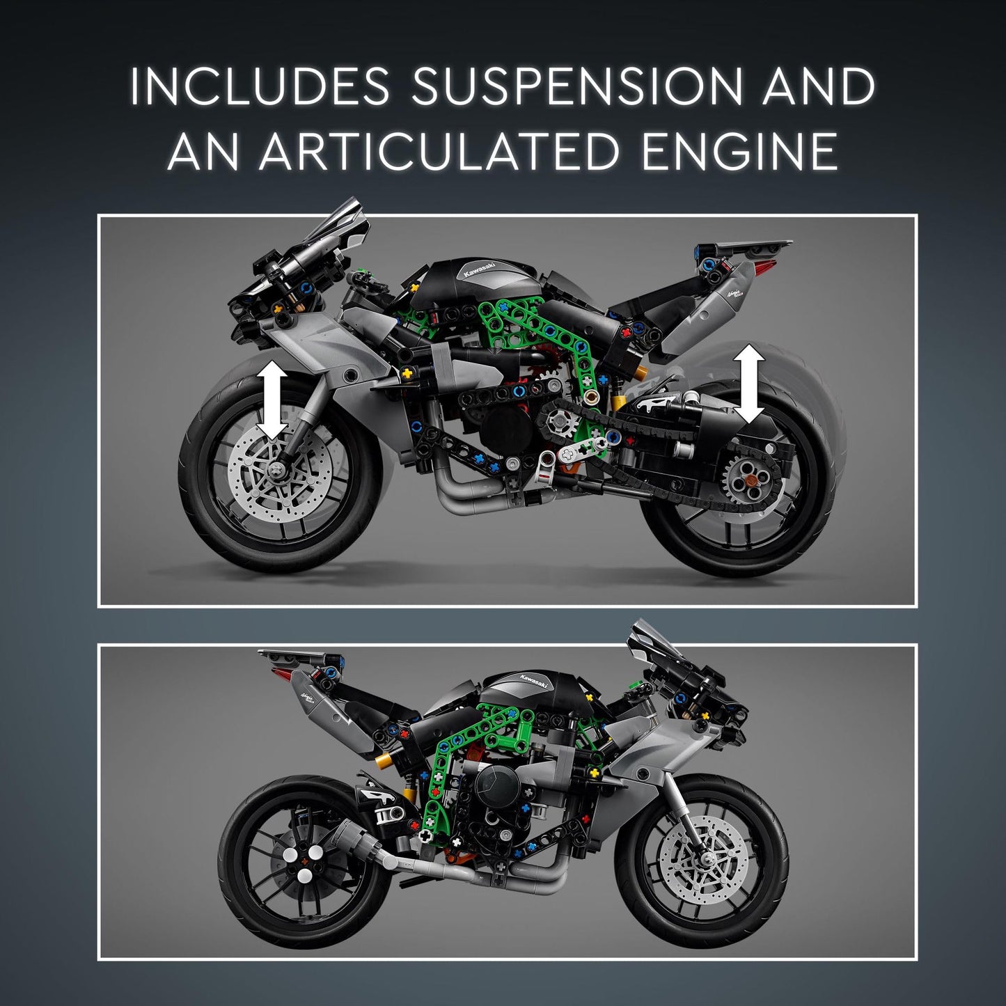 LEGO Technic Kawasaki Ninja H2R Motorcycle 42170 – 643-Piece Builder Set