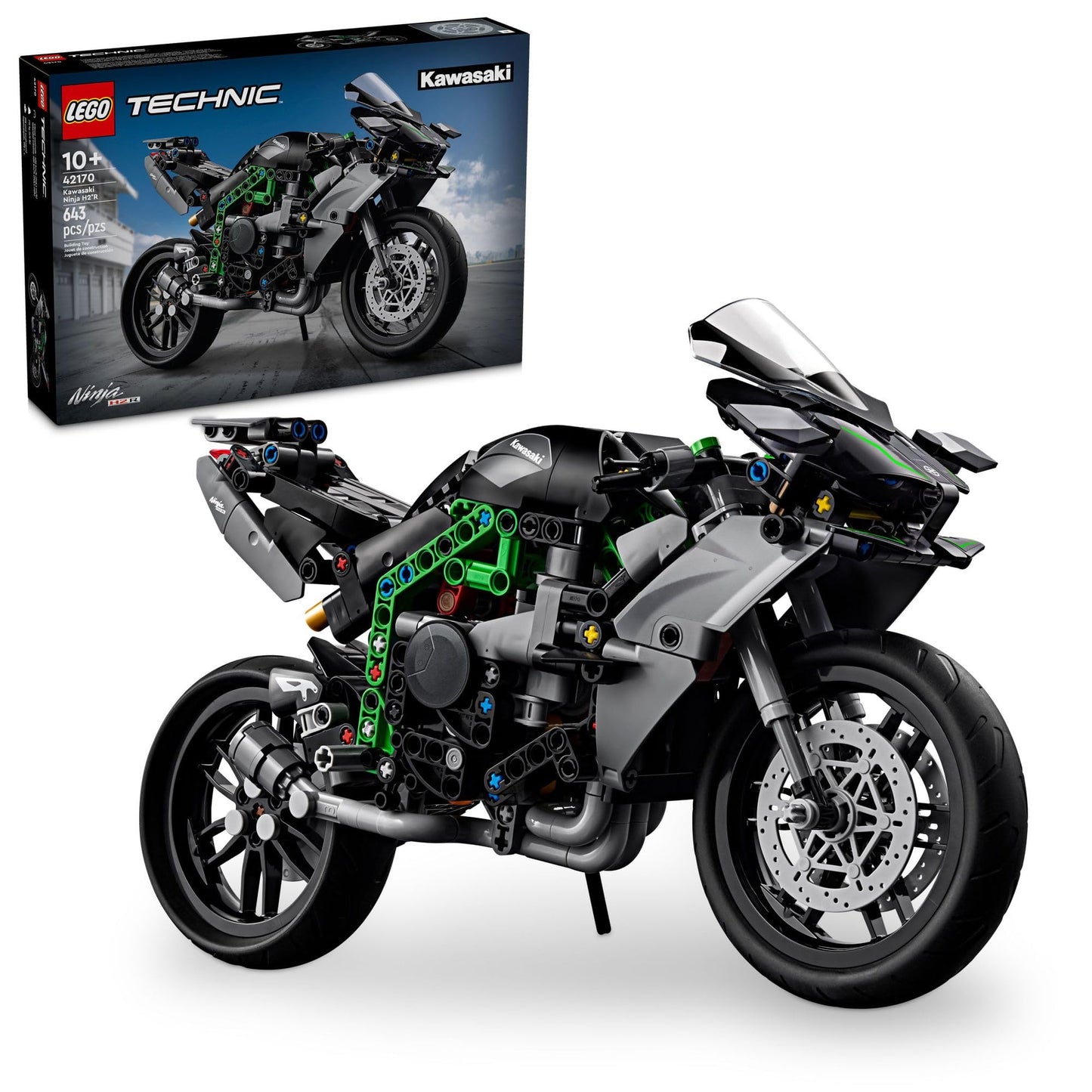 LEGO Technic Kawasaki Ninja H2R Motorcycle 42170 – 643-Piece Builder Set