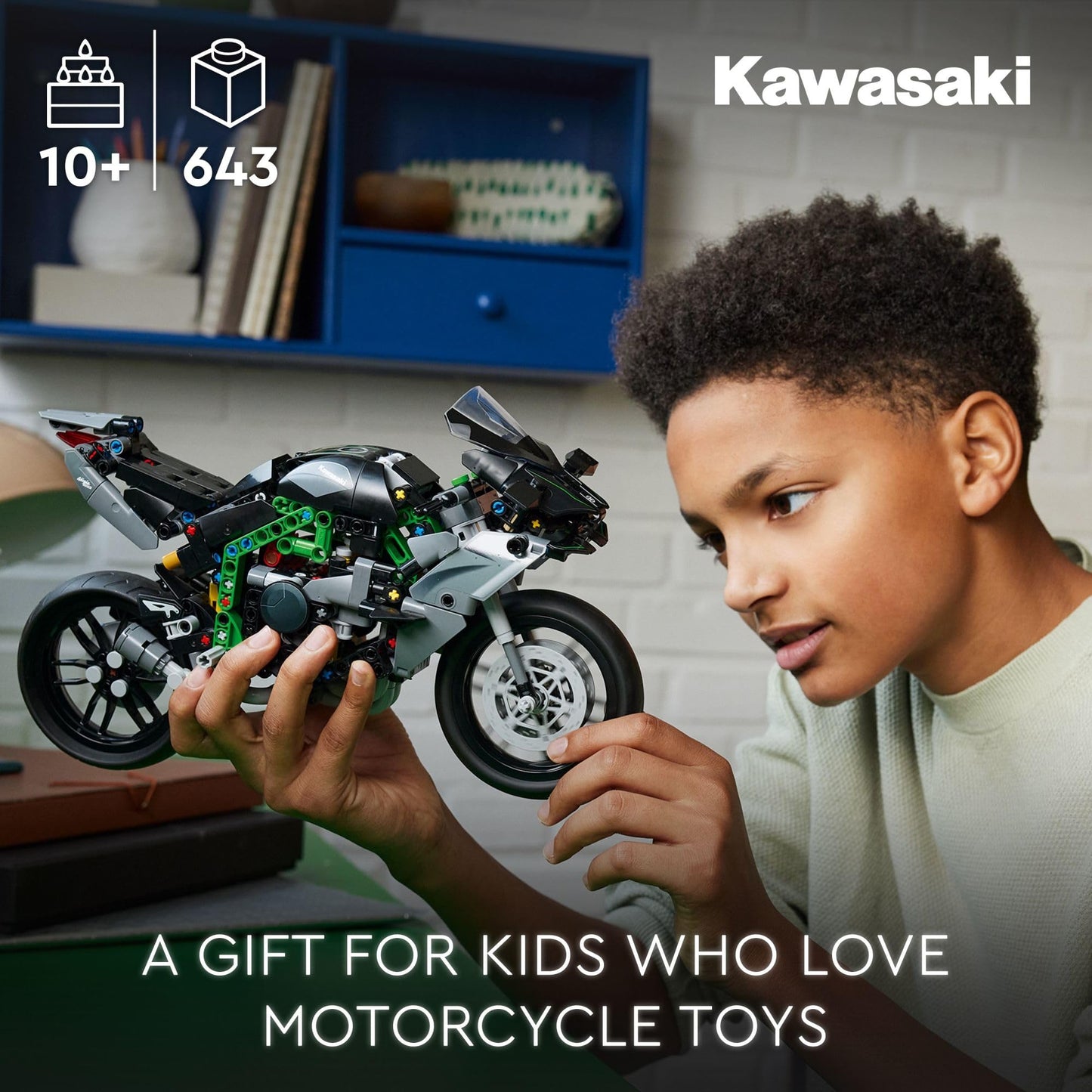LEGO Technic Kawasaki Ninja H2R Motorcycle 42170 – 643-Piece Builder Set