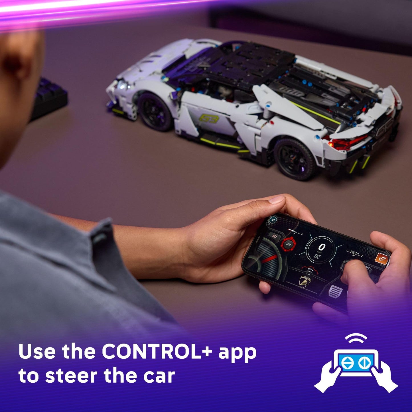 LEGO Technic Lamborghini Revuelto 42214 – Remote-Controlled Super Sports Car Toy for Ages 10+