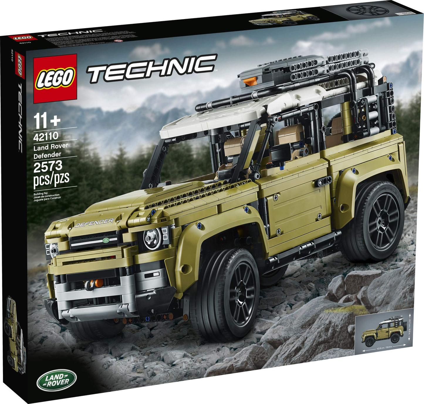 LEGO Technic Land Rover Defender 42110 Building Kit (2,573 Pieces) – Authentic, Display-Worthy Model