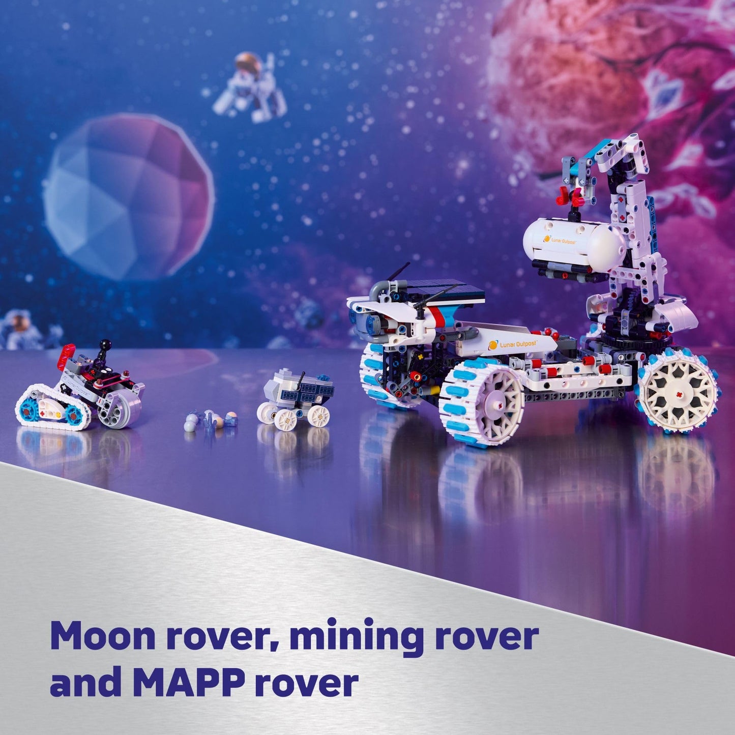 LEGO Technic Lunar Outpost Moon Rover 42211 – All-Terrain Space Vehicle Building Toy for Ages 10+
