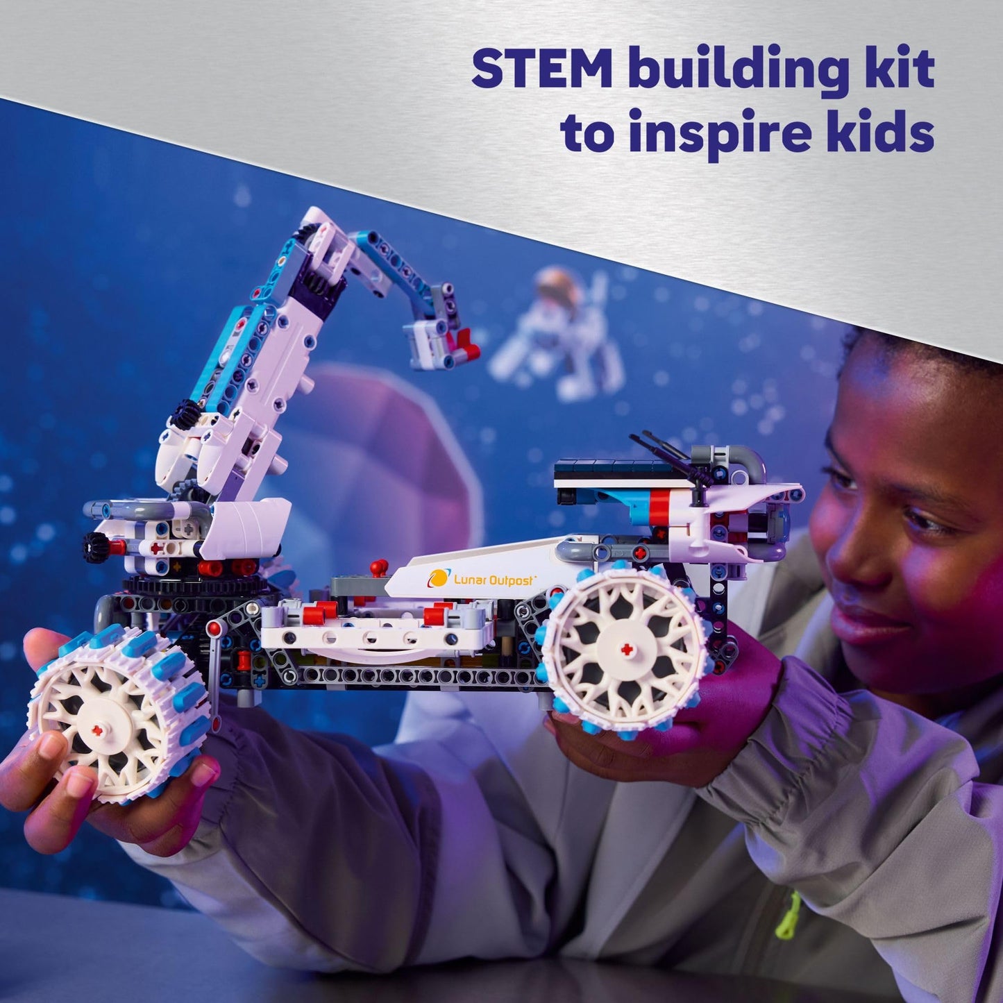 LEGO Technic Lunar Outpost Moon Rover 42211 – All-Terrain Space Vehicle Building Toy for Ages 10+