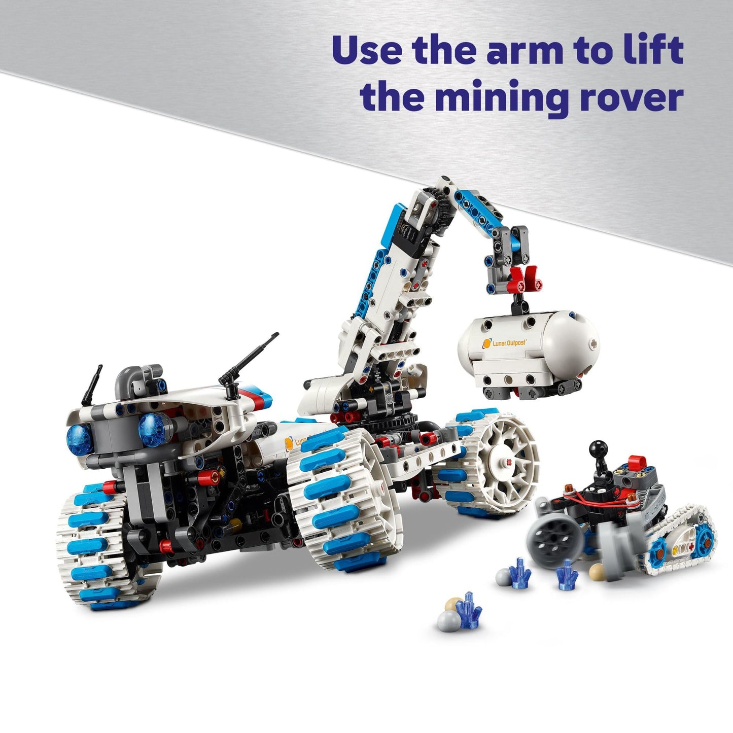 LEGO Technic Lunar Outpost Moon Rover 42211 – All-Terrain Space Vehicle Building Toy for Ages 10+