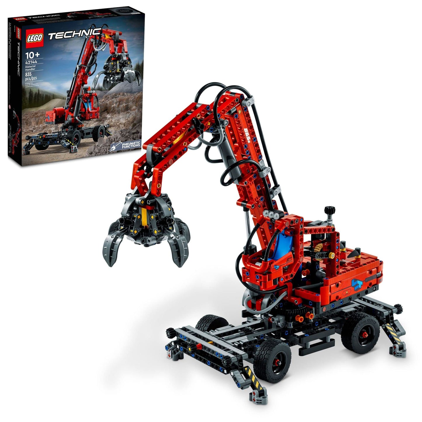 LEGO Technic Material Handler Crane 42144 — 835-Piece Construction Toy for Ages 10+