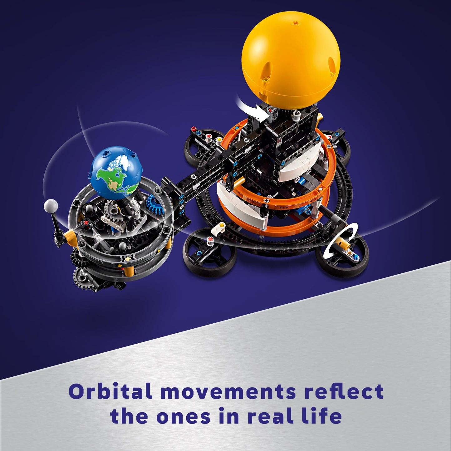 LEGO Technic Planet Earth and Moon in Orbit (42179) – 526-Piece Space Toy for 10+