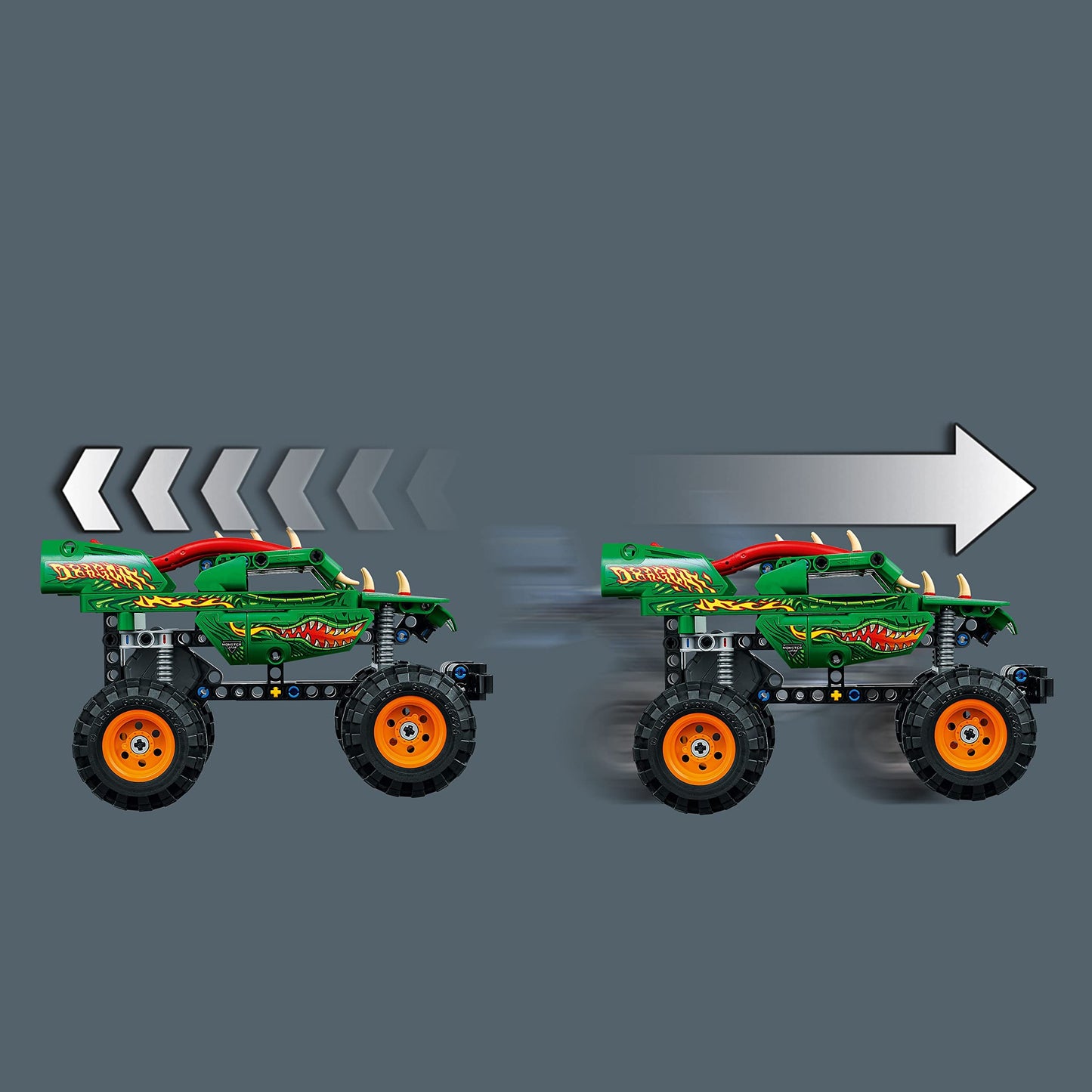LEGO Technic Monster Jam Dragon 42149 – 2-in-1 Pull-Back Off-Road Truck