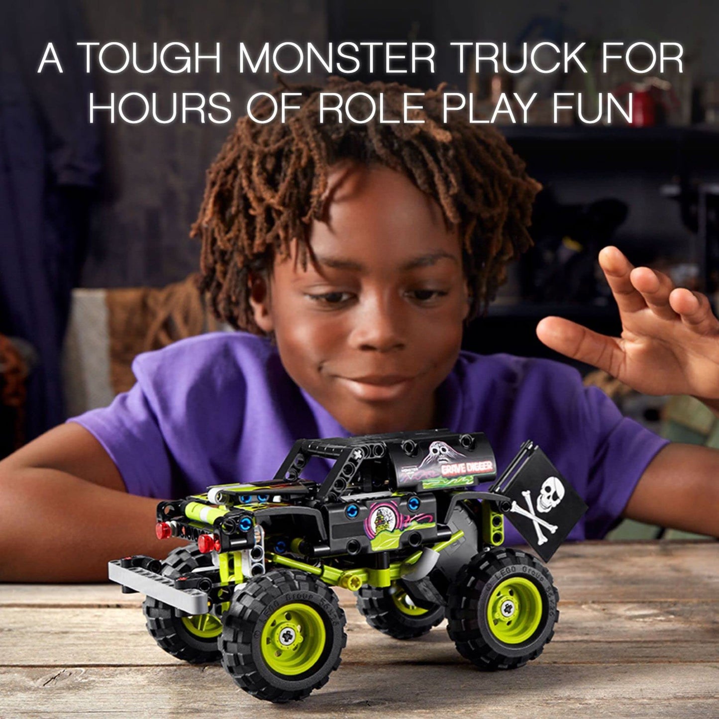 LEGO Technic Monster Jam Grave Digger 42118 | 2-in-1 Pull-Back Truck & Off-Road Buggy