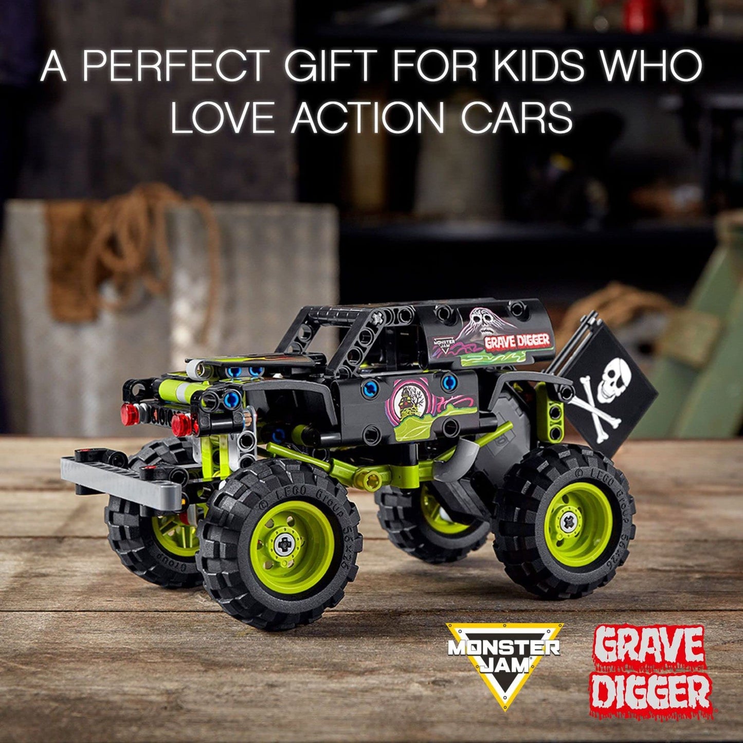 LEGO Technic Monster Jam Grave Digger 42118 | 2-in-1 Pull-Back Truck & Off-Road Buggy