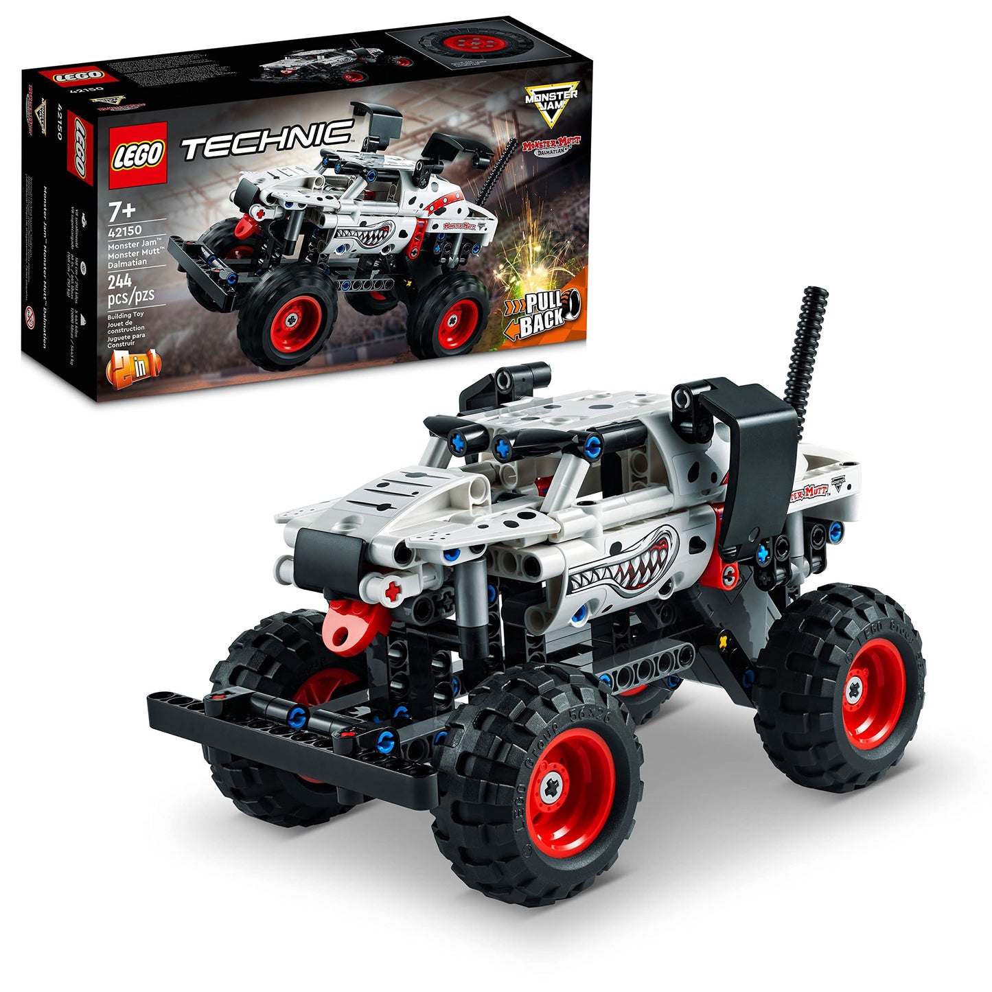 LEGO Technic Monster Jam Monster Mutt Dalmatian 42150 – 2in1 Pull-Back Racing Truck