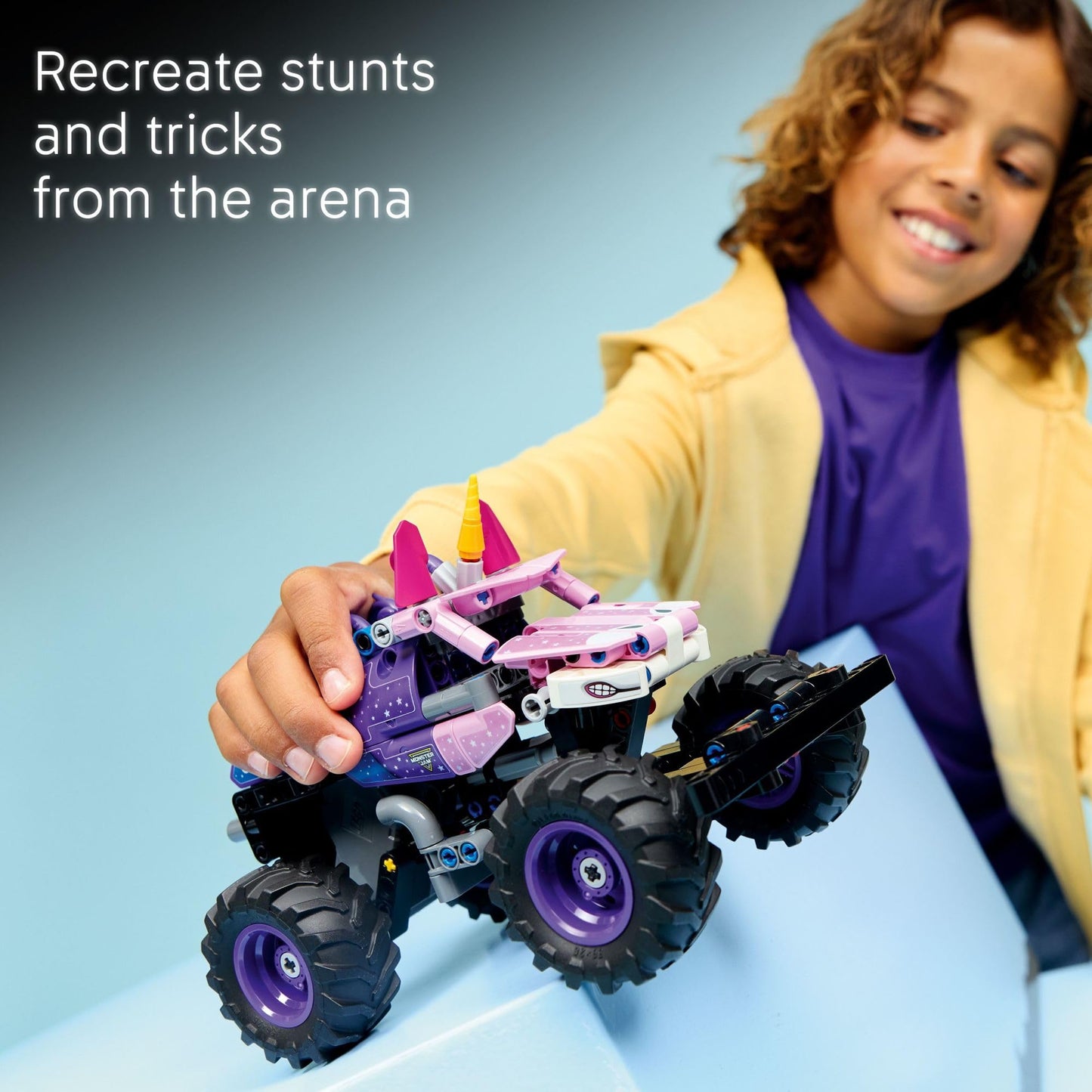 LEGO Technic Monster Jam Sparkle Smash Pull-Back Truck 42220 – 243-Piece Building Toy