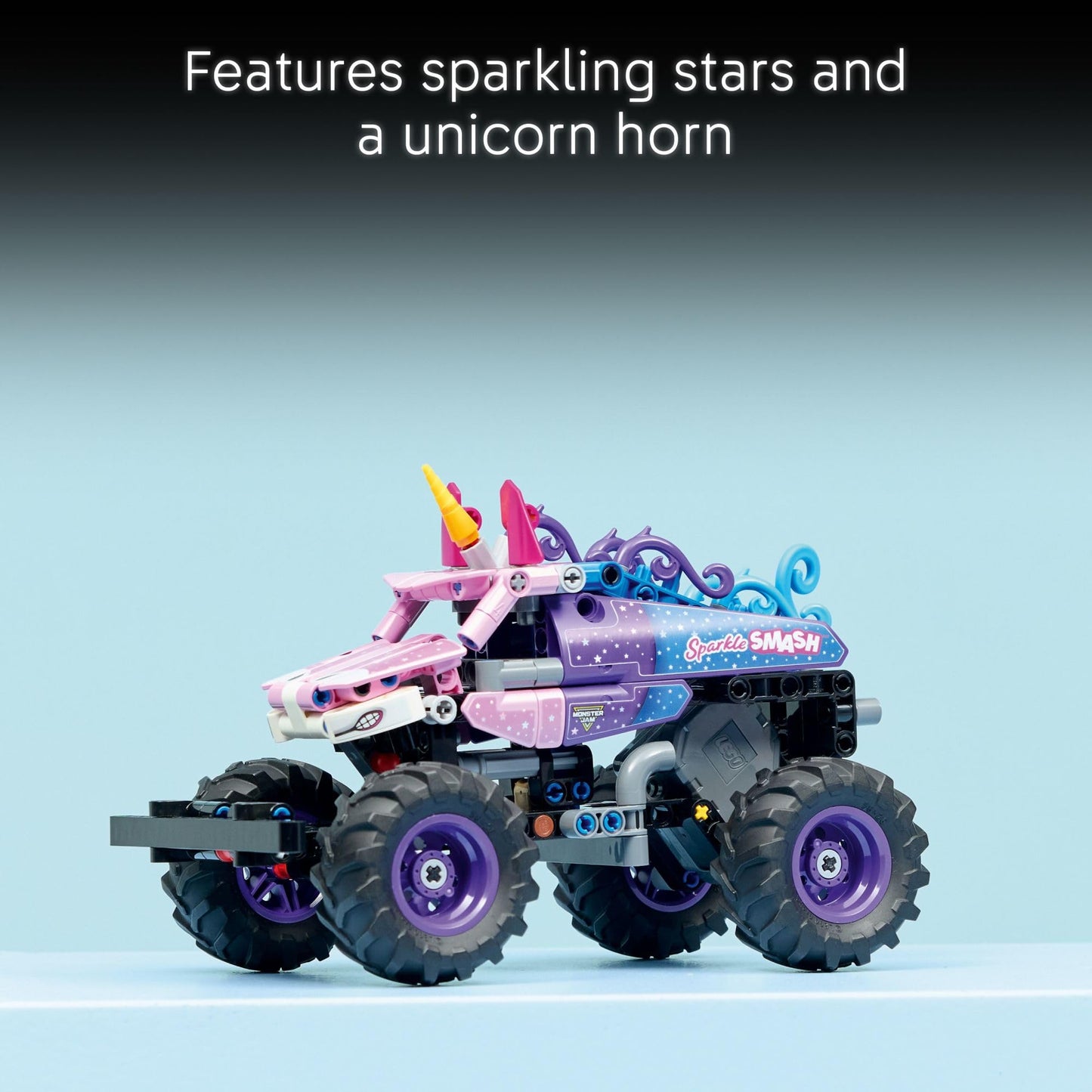 LEGO Technic Monster Jam Sparkle Smash Pull-Back Truck 42220 – 243-Piece Building Toy