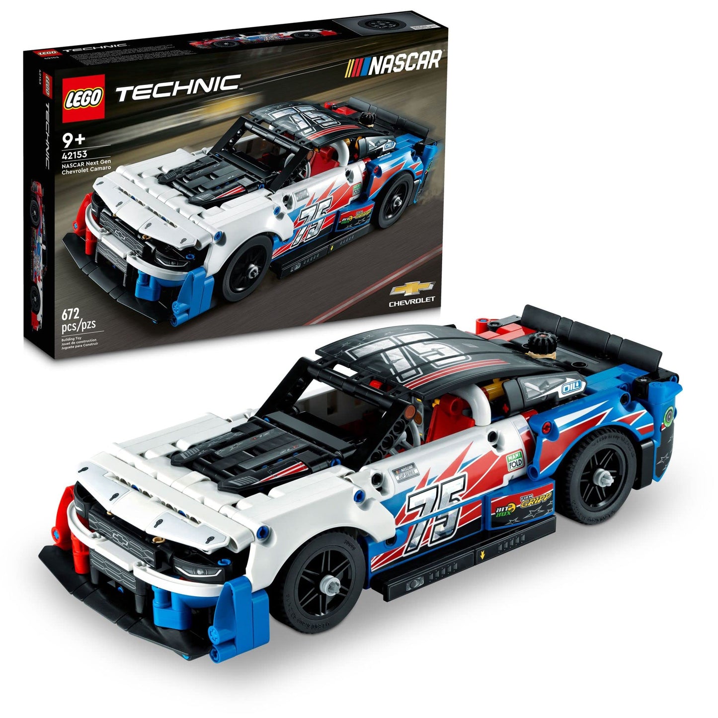 LEGO Technic NASCAR Camaro ZL1 42153 Building Set | Authentic Race Car Model