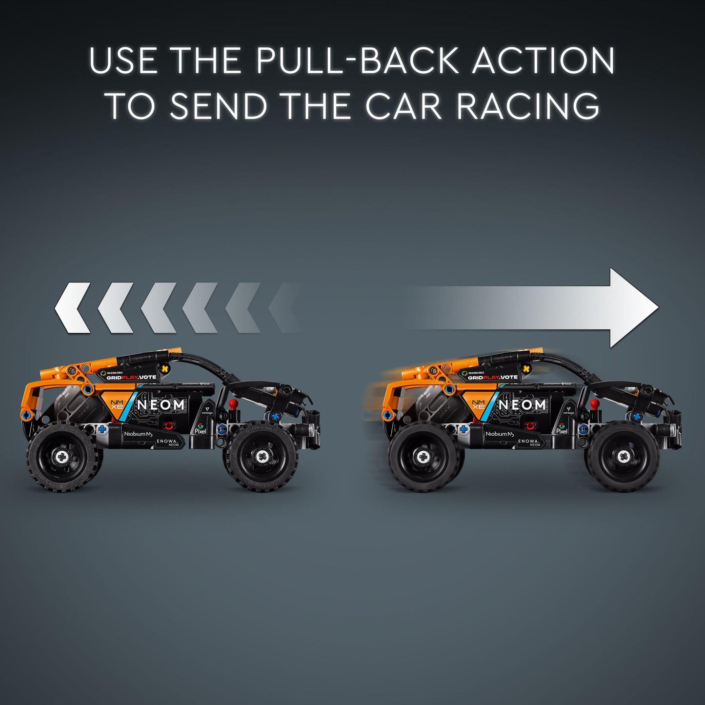LEGO Technic NEOM McLaren Extreme E Race Car – Off-Road Pull-Back Toy for 7+