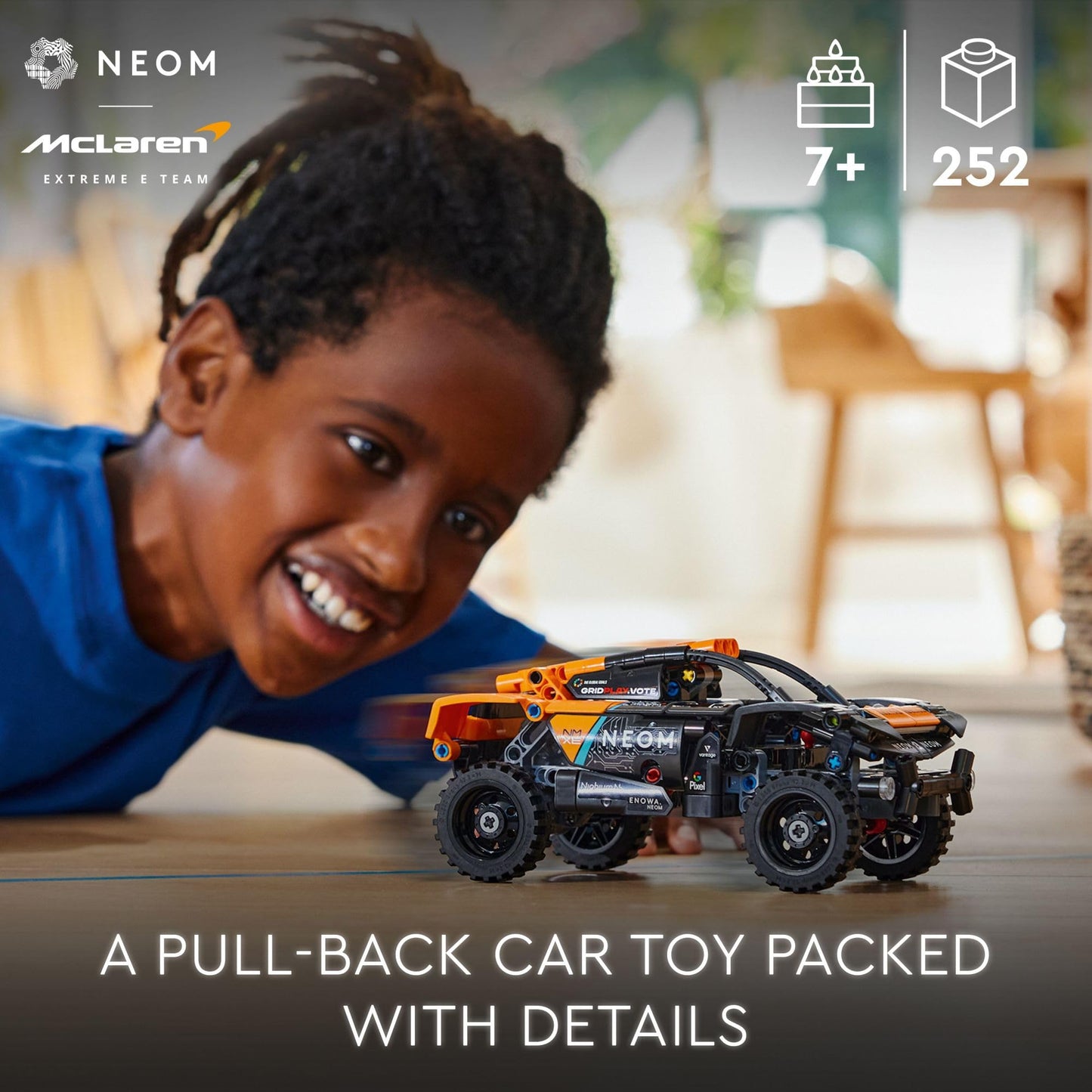 LEGO Technic NEOM McLaren Extreme E Race Car – Off-Road Pull-Back Toy for 7+