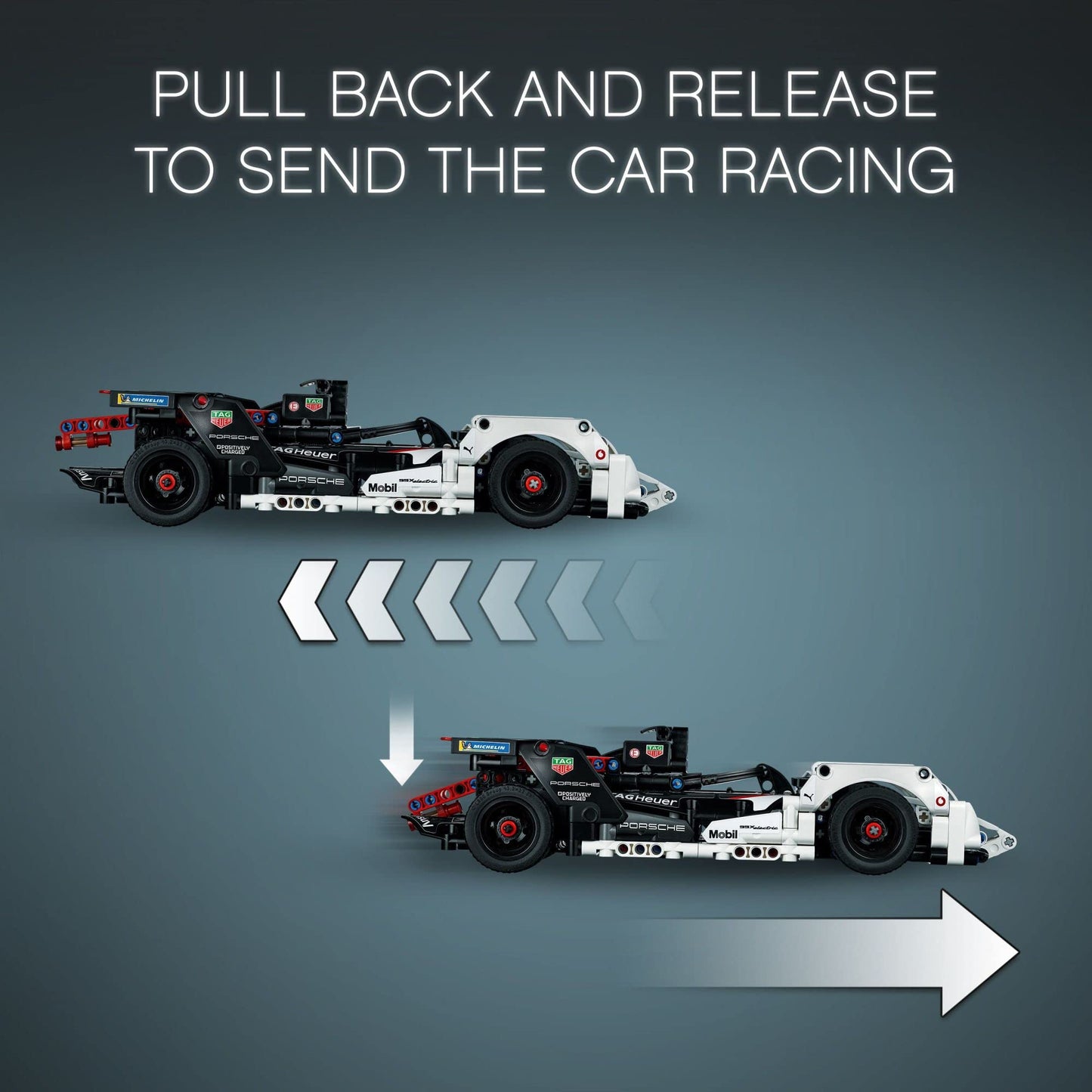 LEGO Technic Formula E Porsche 99X Electric Car Model (42137) – AR Race & Pull-Back Action