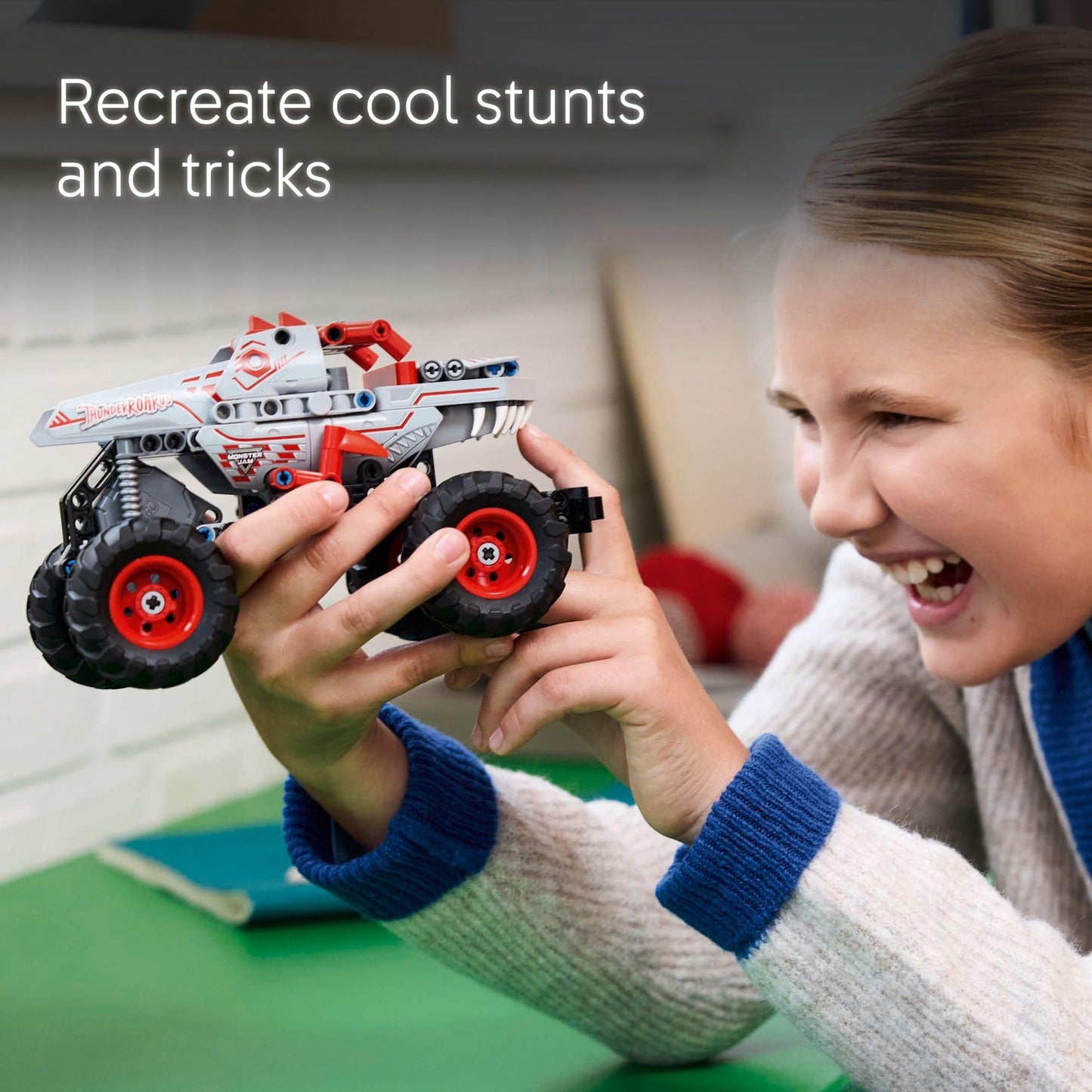 LEGO Technic Monster Jam ThunderROARus Pull-Back Monster Truck Toy (42200) | Building Set for Kids 7+