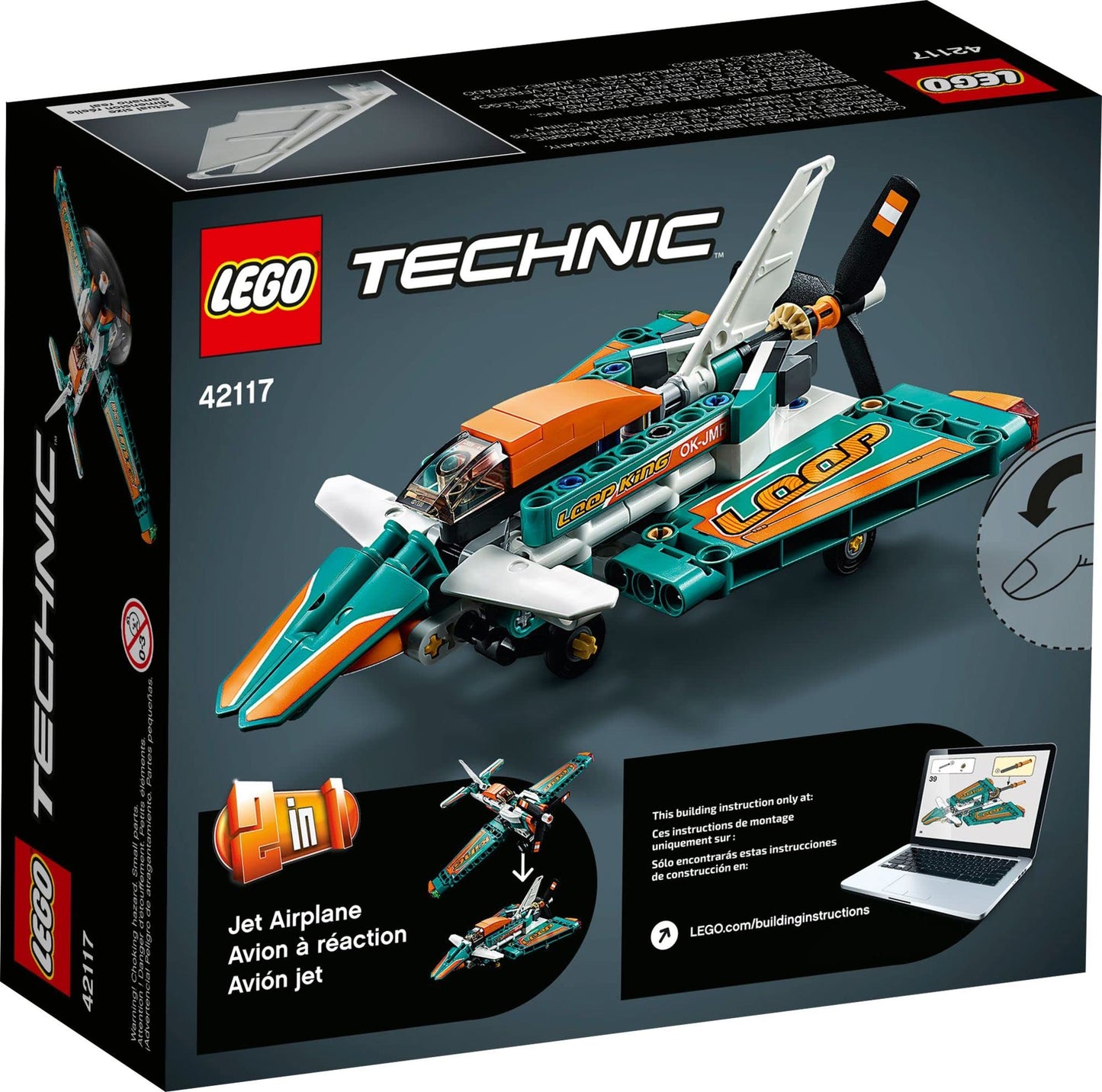 LEGO Technic Race Plane 42117 – 2-in-1 Building Set for Kids