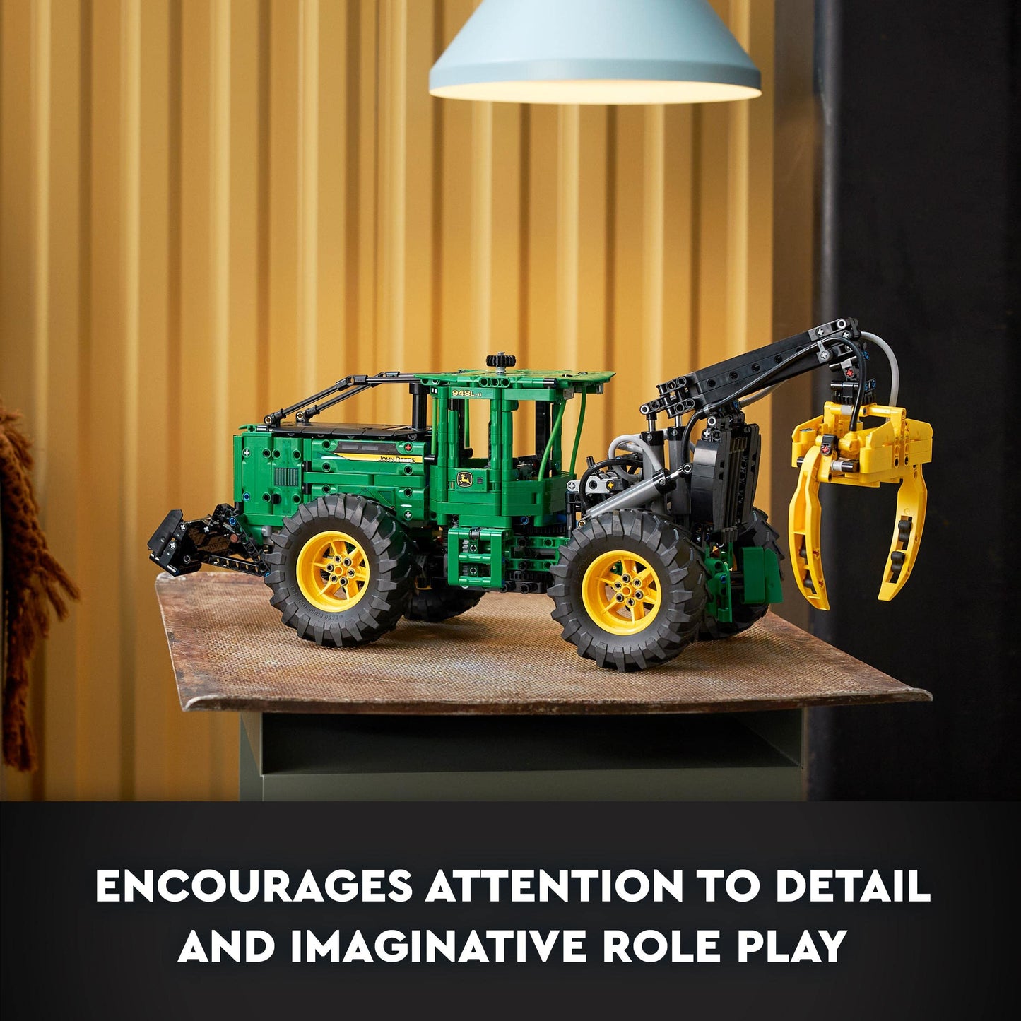 LEGO Technic Skidder John Deere 948L-II (42157) – Pneumatic Gripper, 4-Wheel Drive, 1,492 Pieces