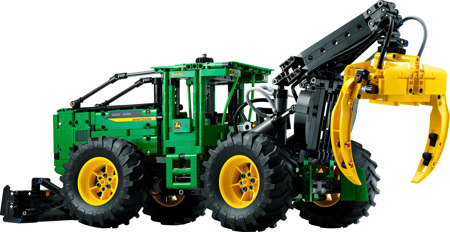 LEGO Technic Skidder John Deere 948L-II (42157) – Pneumatic Gripper, 4-Wheel Drive, 1,492 Pieces