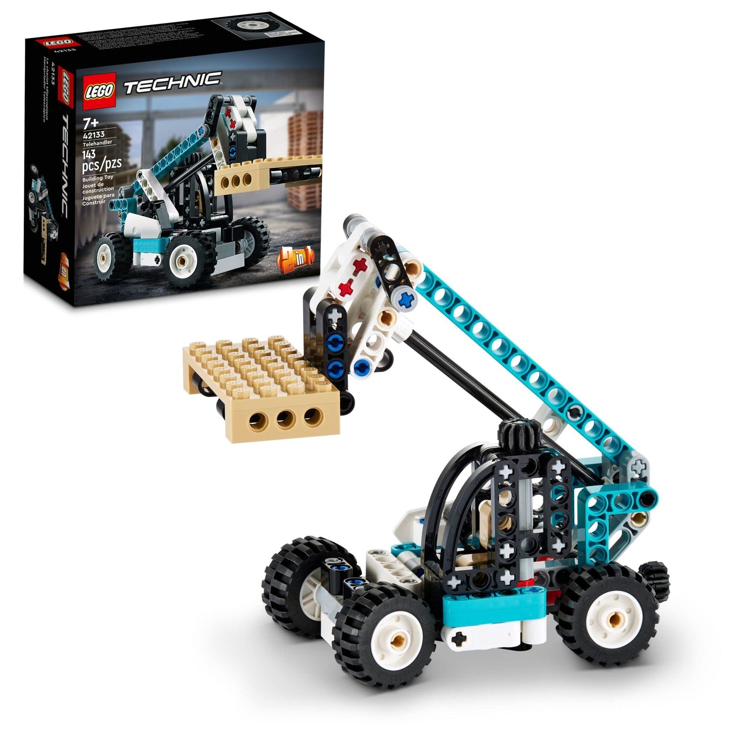 LEGO Technic 2-in-1 Telehandler 42133: Forklift to Tow Truck | 143-Piece Set for 7+