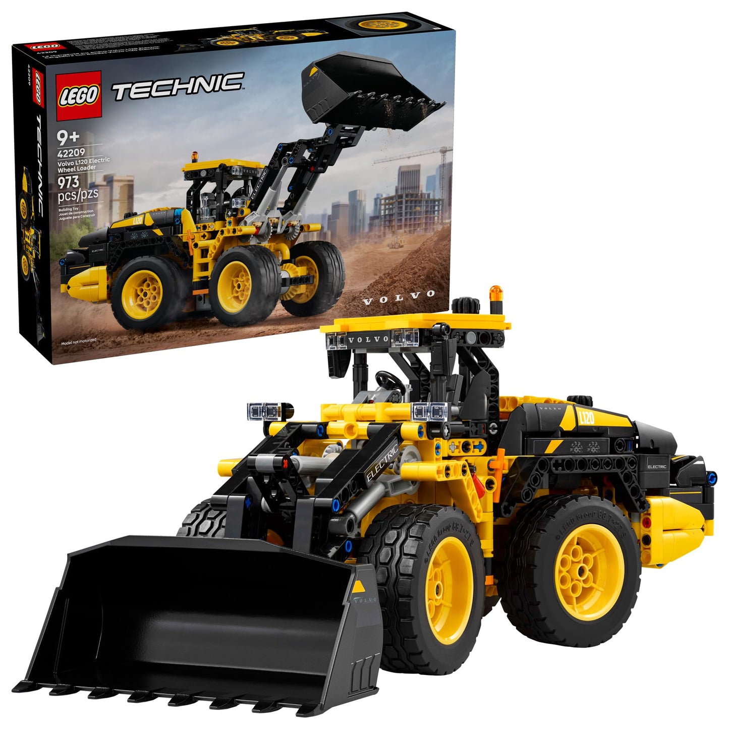 LEGO Technic Volvo L120 Electric Wheel Loader (42209) – Realistic Eco-Friendly Building Set for 9+