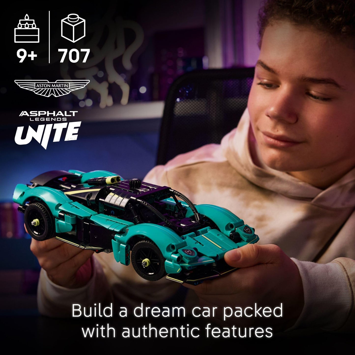 LEGO Technic Aston Martin Valkyrie 42208 – 707-Piece Buildable Sports Car