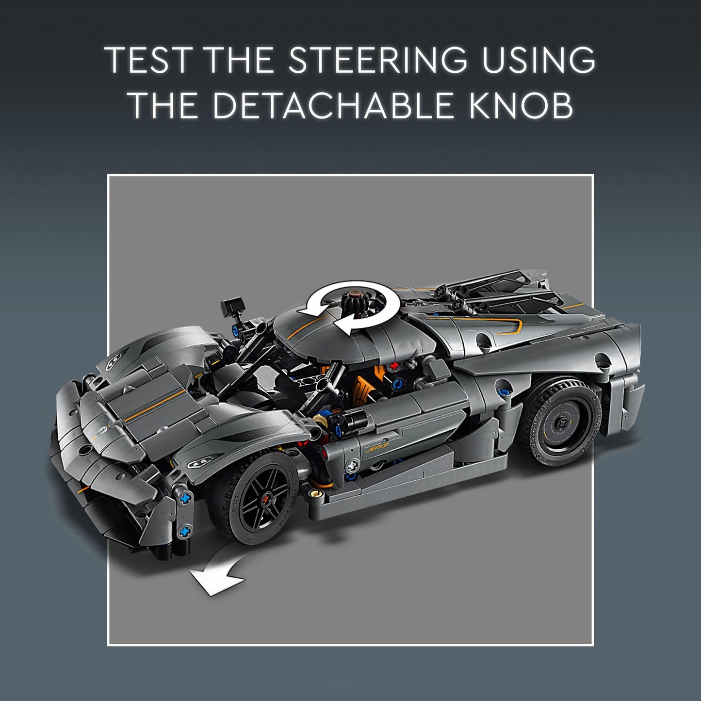 LEGO Technic Koenigsegg Jesko Absolut Grey Hypercar 42173 | Buildable Sport Car Toy