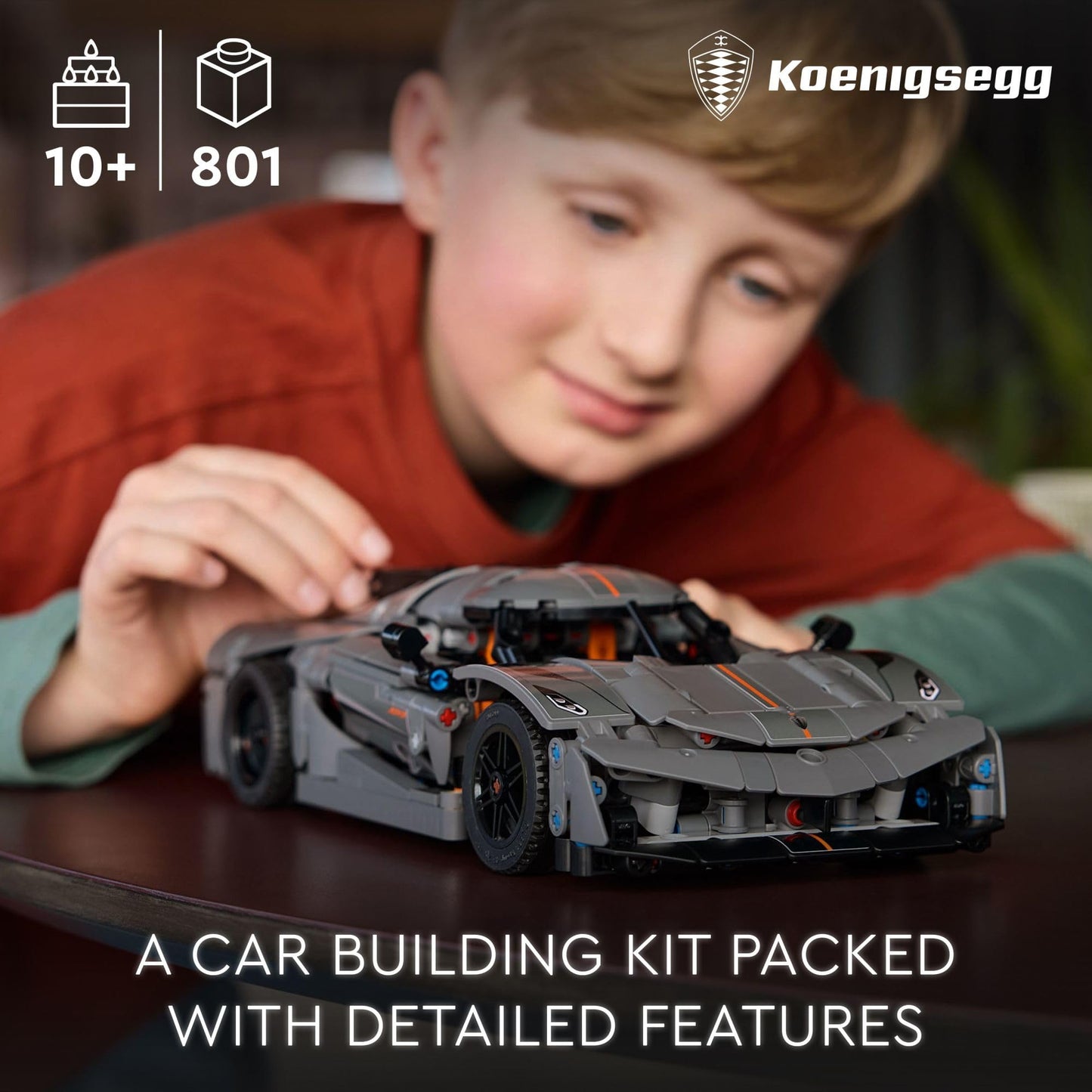 LEGO Technic Koenigsegg Jesko Absolut Grey Hypercar 42173 | Buildable Sport Car Toy