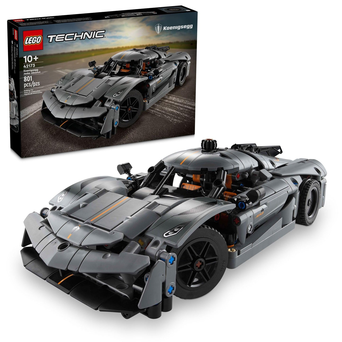 LEGO Technic Koenigsegg Jesko Absolut Grey Hypercar 42173 | Buildable Sport Car Toy