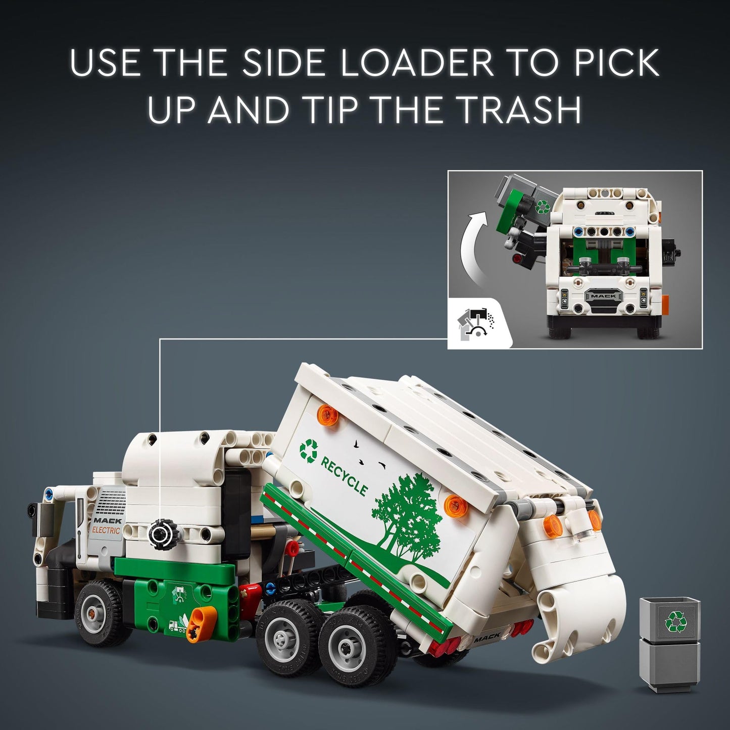 LEGO Technic Mack LR Electric Garbage Truck 42167 – Buildable City Vehicle Toy