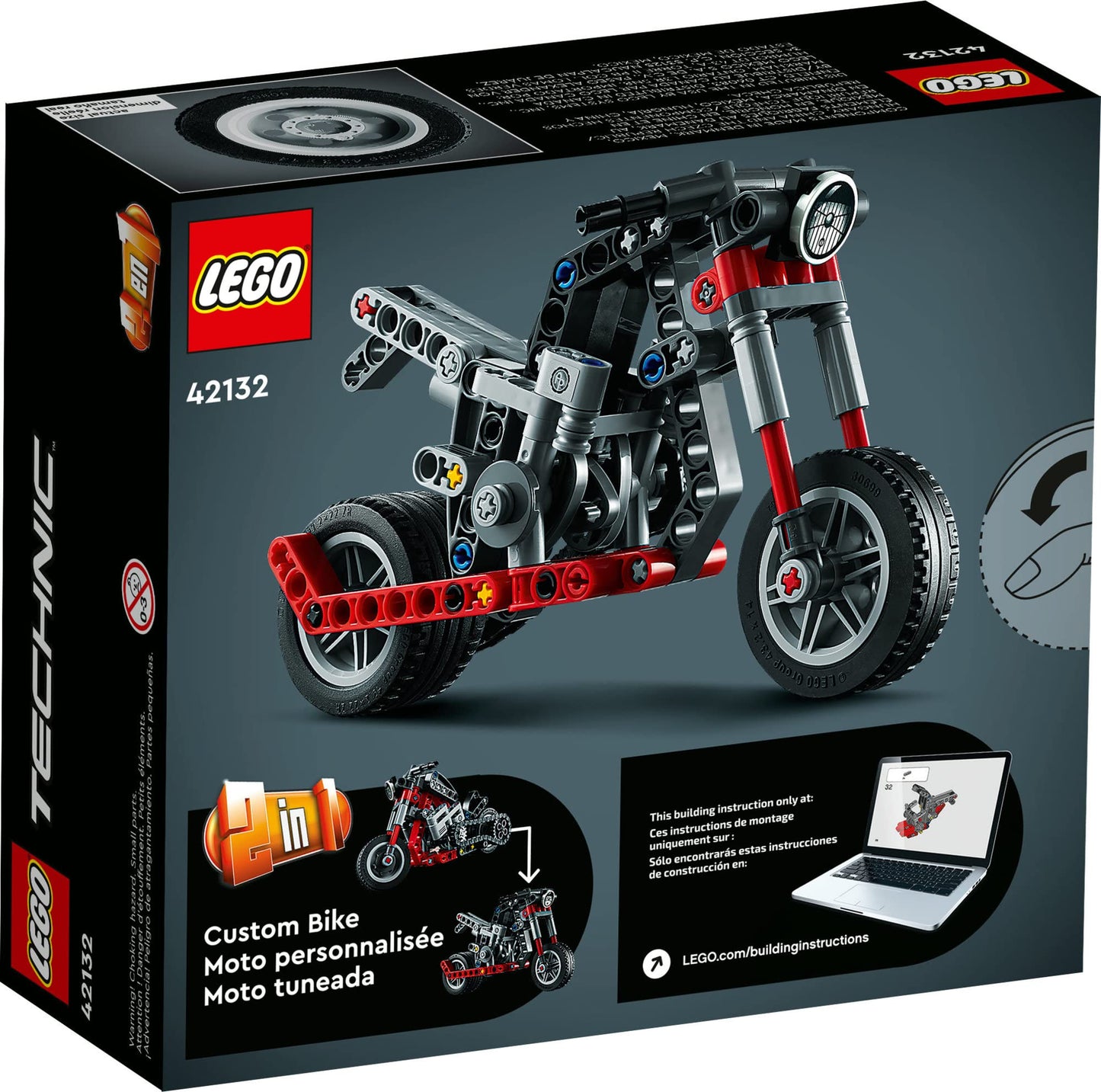 LEGO Technic 42132 Motorcycle to Adventure Bike 2-in-1 Building Kit