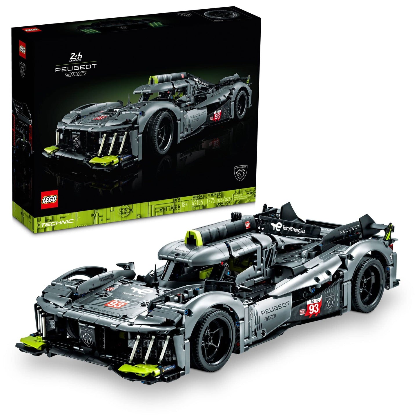 LEGO Technic Peugeot 9X8 24H Le Mans Hybrid Hypercar (42156) – 1:10 Model Kit